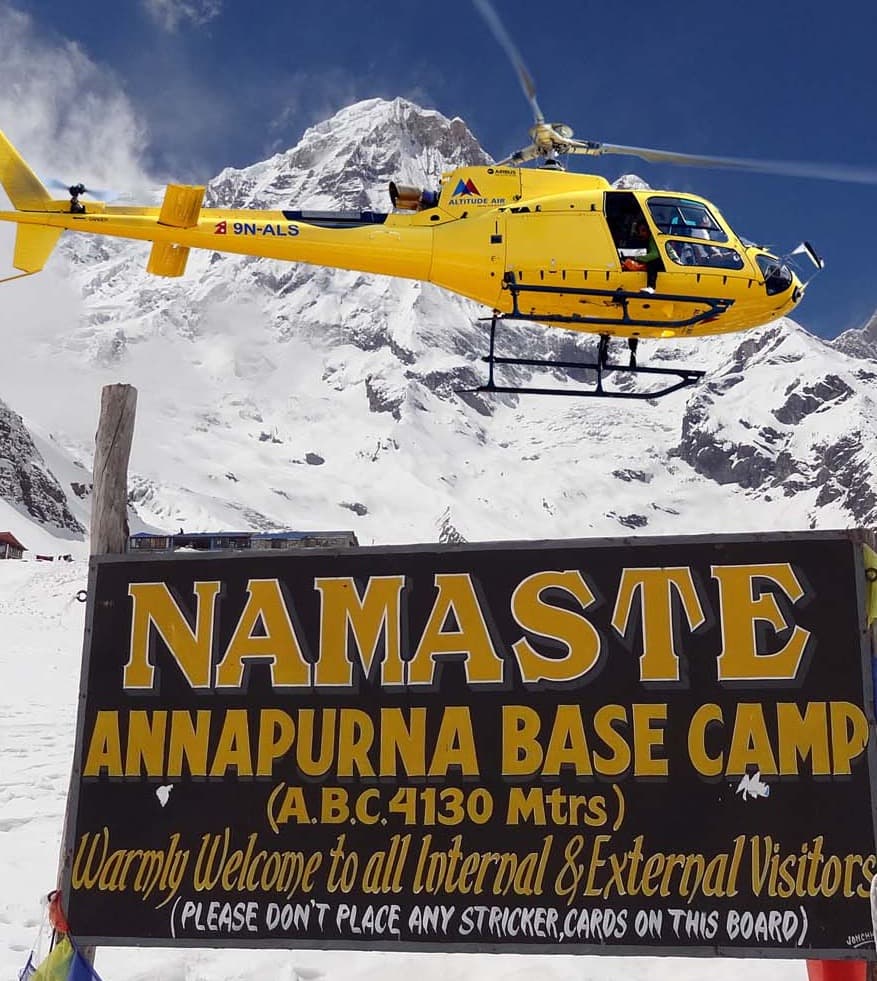 Annapurna Base camp Helicopter landing tour