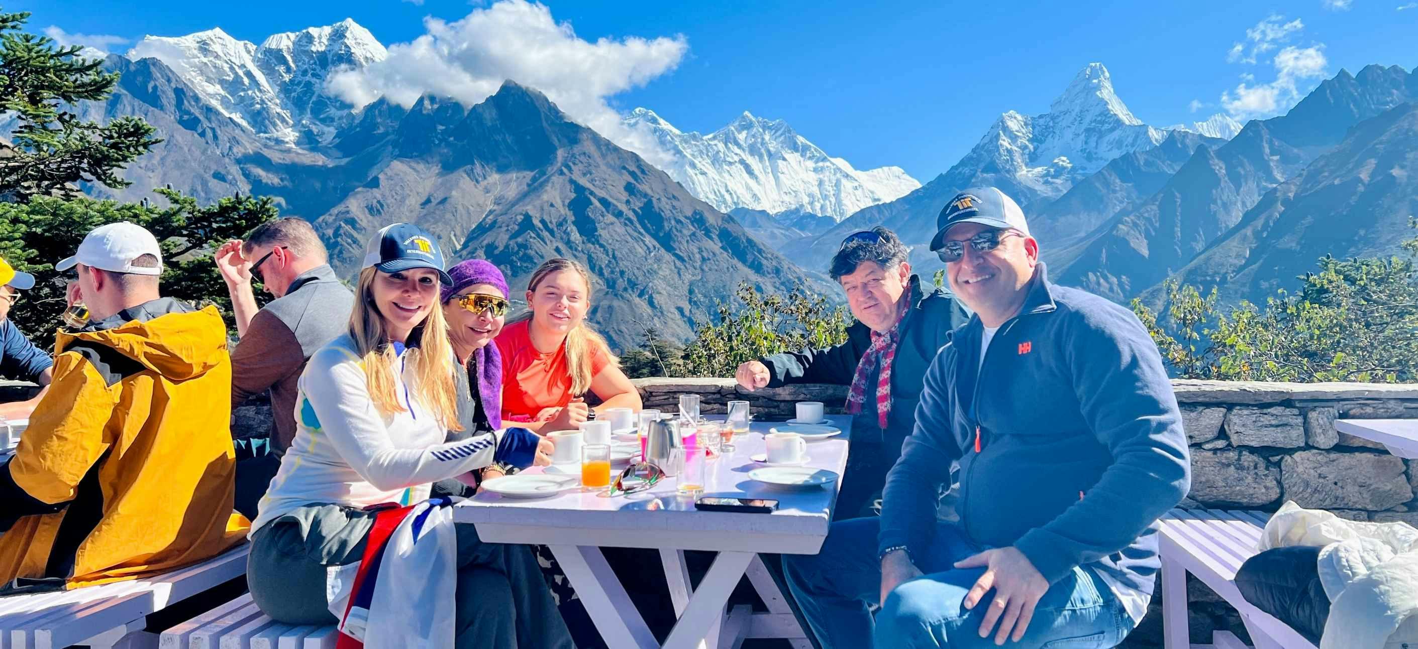 Breakfast During the Everest Helicopter Tour